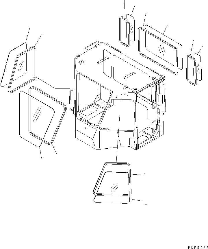 Wheel Loaders Komatsu / WA100-3A-SN S/N 53001-UP(wa100-4r) / 2-PERSONS CAB (WINDOW)(#53001-55000)(240100 : K0210-31A1)