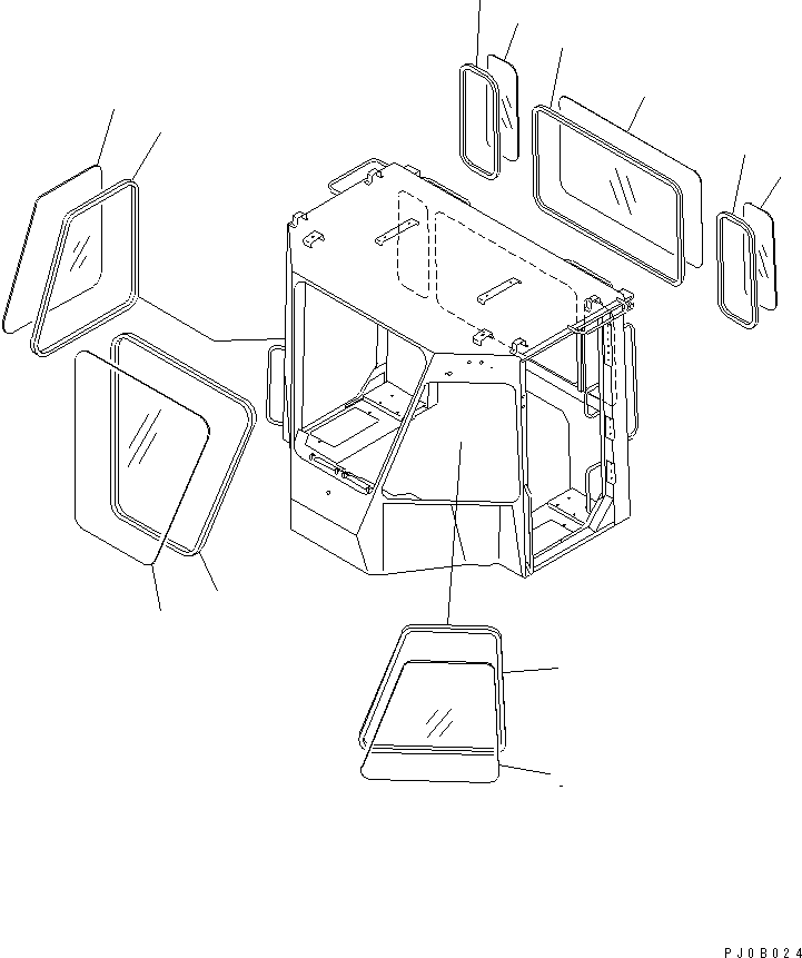 Wheel Loaders Komatsu / WA100-3A-SN S/N 53001-UP(wa100-4r) / 2-PERSONS CAB (WINDOW)(#55001-)(240120 : K0210-31B1)