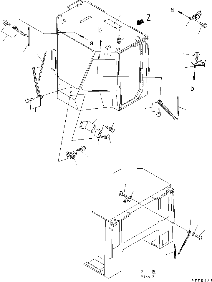 Wheel Loaders Komatsu / WA100-3A-SN S/N 53001-UP(wa100-4r) / 2-PERSONS CAB (WIPER MOTOR)(#53001-55000)(240160 : K0210-32A1)