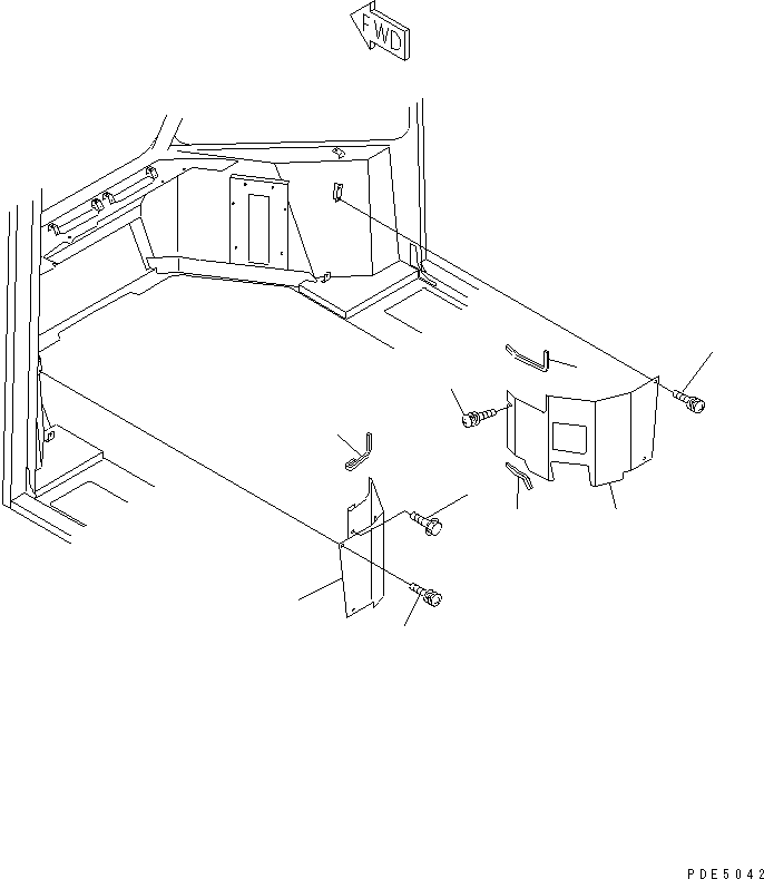 Wheel Loaders Komatsu / WA100-3A-SN S/N 53001-UP(wa100-4r) / 2-PERSONS CAB (COVER)(#53001-55000)(240480 : K0210-47A1)