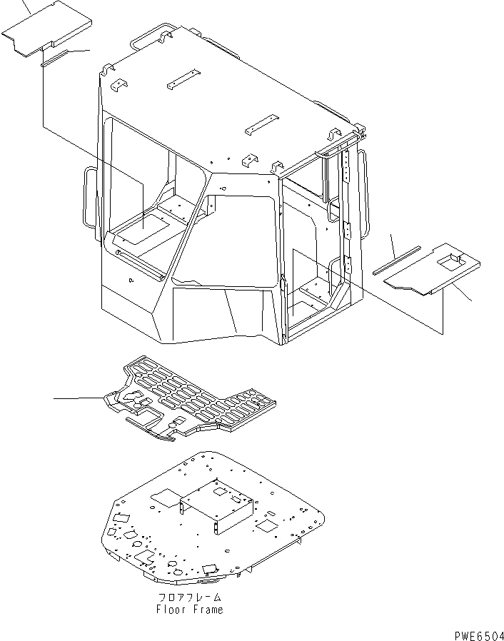 Wheel Loaders Komatsu / WA100-3A-SN S/N 53001-UP(wa100-4r) / FLOOR MAT (WITH 2-PERSONS CAB)(240620 : K0310-01A1)