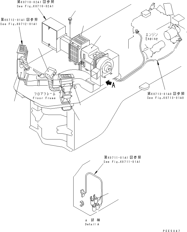 Wheel Loaders Komatsu / WA100-3A-SN S/N 53001-UP(wa100-4r) / HEATER AND DEFROSTER (WITH 2-PERSONS CAB)(240650 : K0710-01A1)