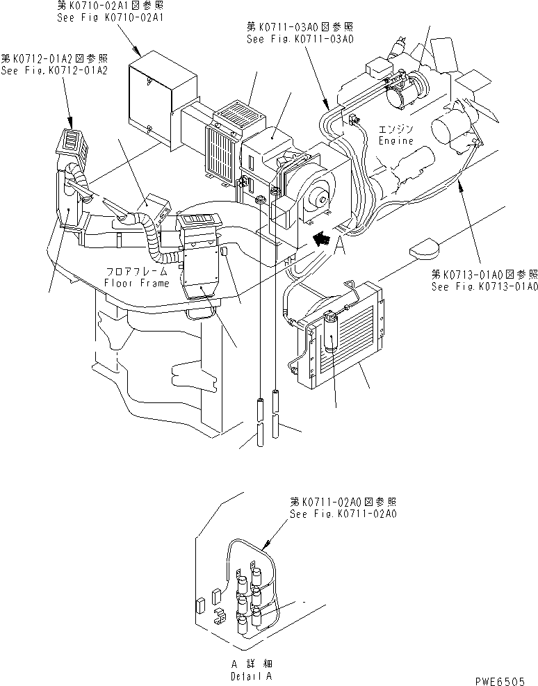 Wheel Loaders Komatsu / WA100-3A-SN S/N 53001-UP(wa100-4r) / AIR CONDITIONER (WITH 2-PERSONS CAB)(240660 : K0710-01A2)