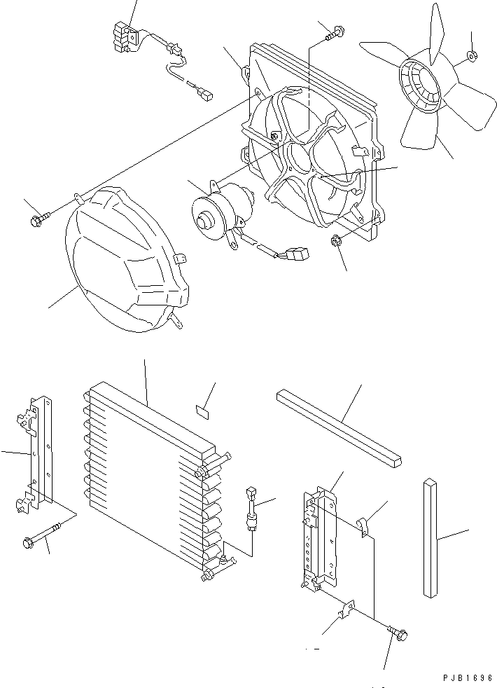 Wheel Loaders Komatsu / WA100-3A-SN S/N 53001-UP(wa100-4r) / AIR CONDITIONER (CONDENSOR)(240770 : K0710-08A0)