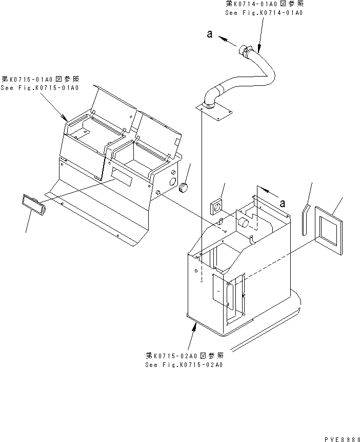 Wheel Loaders Komatsu / WA100-3A-SN S/N 53001-UP(wa100-4r) / L.H. CONSOLE BOX (2/2) (WITH 2-PERSONS CAB)(240920 : K0715-03A1)