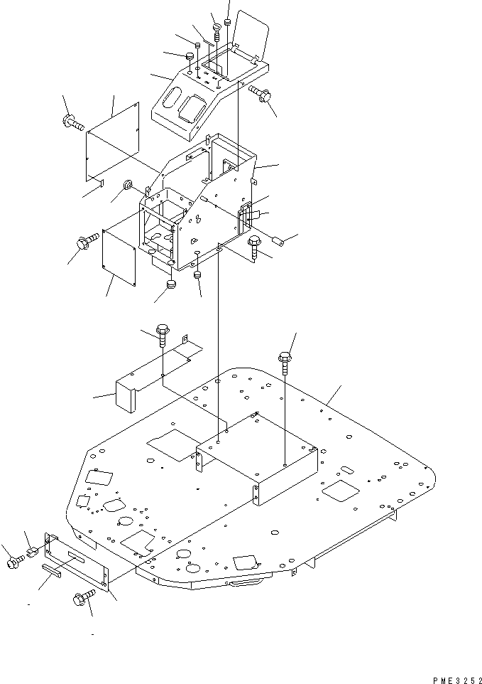 Wheel Loaders Komatsu / WA100-3A-SN S/N 53001-UP(wa100-4r) / FLOOR (FLOOR FRAME)(240960 : K4200-01A0)