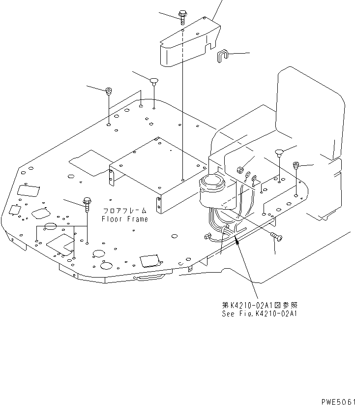 Wheel Loaders Komatsu / WA100-3A-SN S/N 53001-UP(wa100-4r) / FLOOR (RELATED PARTS) (WITH 2-PERSONS CAB)(241000 : K4200-03A2)