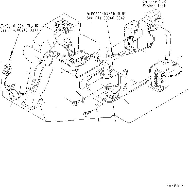 Wheel Loaders Komatsu / WA100-3A-SN S/N 53001-UP(wa100-4r) / FLOOR HARNESS (WITH 2-PERSONS CAB) (CAB LINE)(241040 : K4210-02A2)