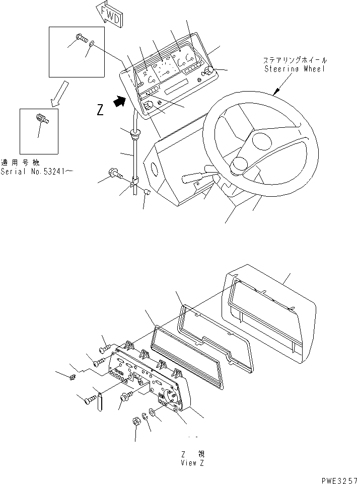 Wheel Loaders Komatsu / WA100-3A-SN S/N 53001-UP(wa100-4r) / GAUGE AND SENSER (WITH 2-PERSONS CAB)(241150 : K4220-01A2)