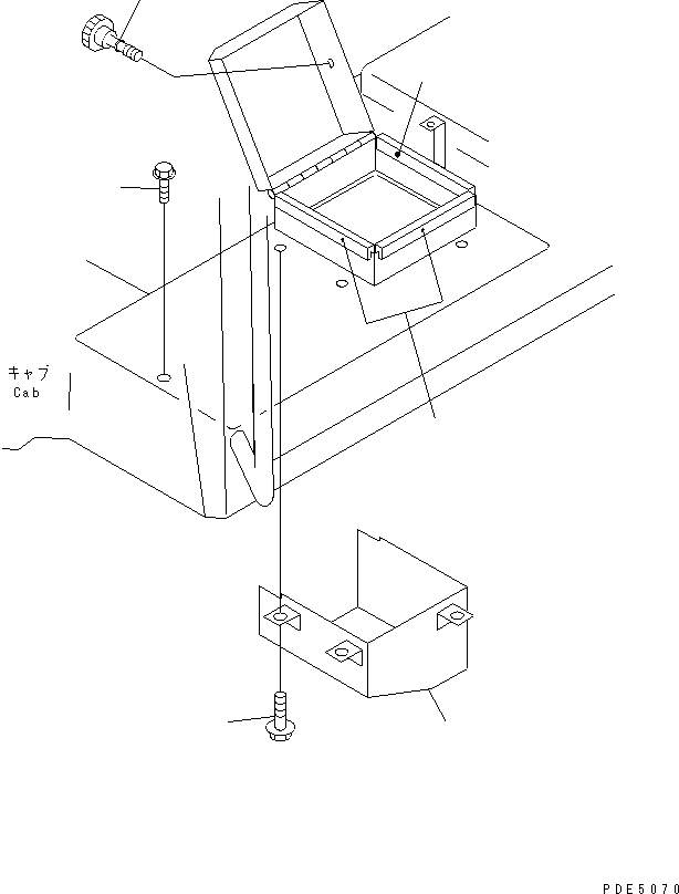 Wheel Loaders Komatsu / WA100-3A-SN S/N 53001-UP(wa100-4r) / BRAKE CONTROL (RESERVOIR TANK COVER) (WITH 2-PERSONS CAB)(241310 : K4460-07A2)