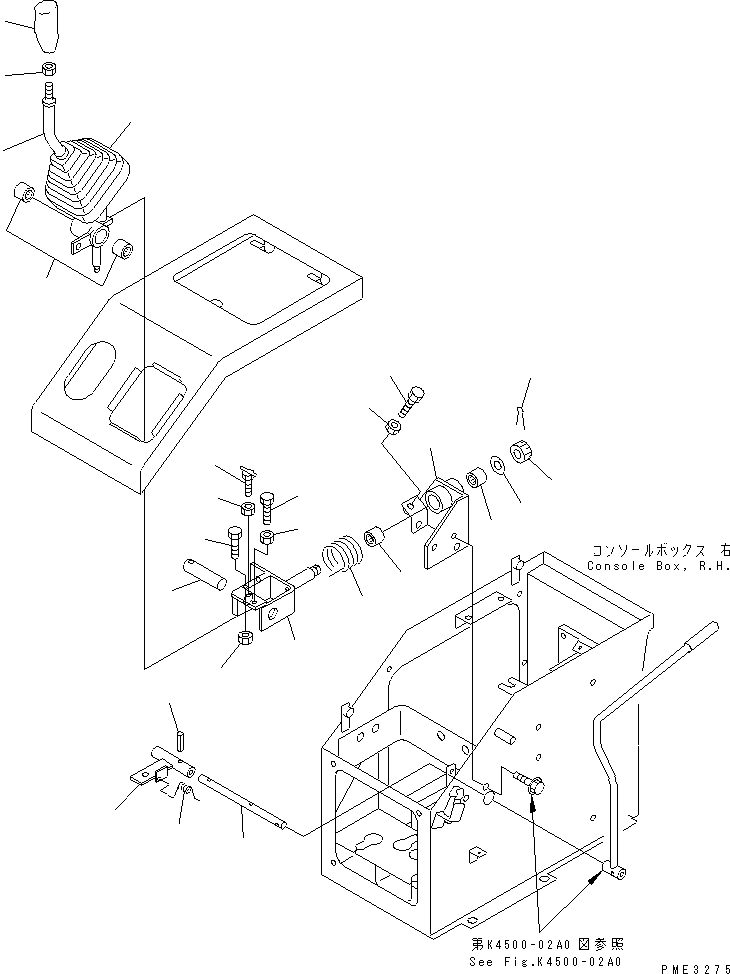 Wheel Loaders Komatsu / WA100-3A-SN S/N 53001-UP(wa100-4r) / LOADER CONTROL (CONTROL LEVER)(241330 : K4500-01A0)