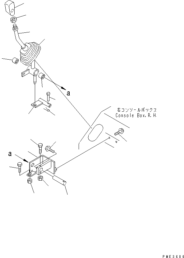 Wheel Loaders Komatsu / WA100-3A-SN S/N 53001-UP(wa100-4r) / LOADER CONTROL (CONTROL LEVER(1/2))(WITH 3-SPOOL CONTROL VALVE)(241340 : K4500-01A2)