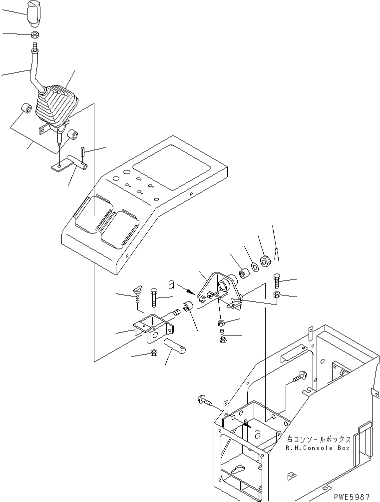Wheel Loaders Komatsu / WA100-3A-SN S/N 53001-UP(wa100-4r) / LOADER CONTROL (ATTACHMENT CONTROL LEVER) (WITH 4-SPOOL OR       5-SPOOL CONTROL VALVE)(241370 : K4500-02A4)