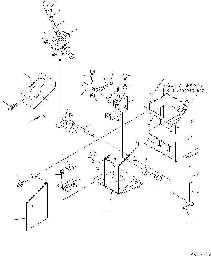 Wheel Loaders Komatsu / WA100-3A-SN S/N 53001-UP(wa100-4r) / LOADER CONTROL (ATTACHMENT CONTROL LEVER) (WITH 5-SPOOL CONTROL  VALVE)(241380 : K4500-03A6)