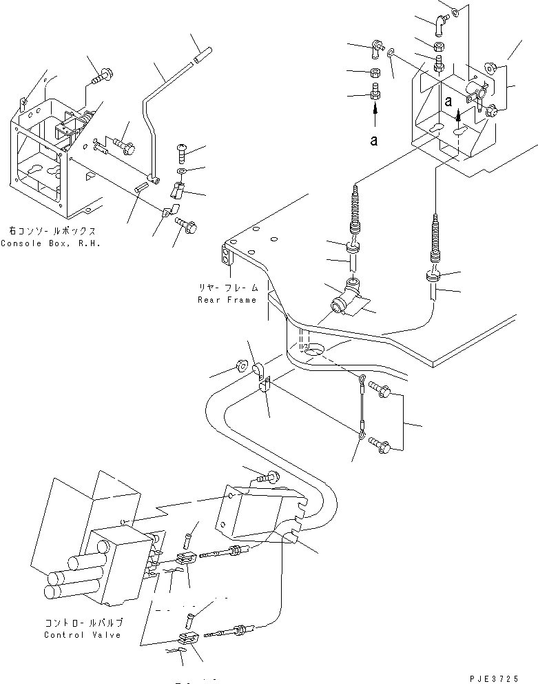 Wheel Loaders Komatsu / WA100-3A-SN S/N 53001-UP(wa100-4r) / LOADER CONTROL (CONTROL LINKAGE) (WITH 3-SPOOL CONTROL VALVE)(241400 : K4500-04A2)