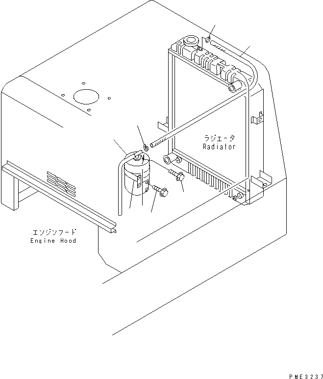 Wheel Loaders Komatsu / WA100-3A-SN S/N 53001-UP(wa100-4r) / HOOD (RESERVE TANK)(270030 : M4100-02A0)