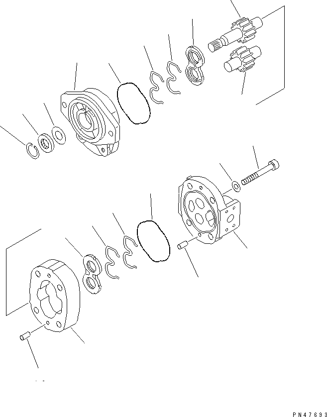 Wheel Loaders Komatsu / WA100-3A-SN S/N 53001-UP(wa100-4r) / HYDRAULIC PUMP(420030 : Y1610-31A0)