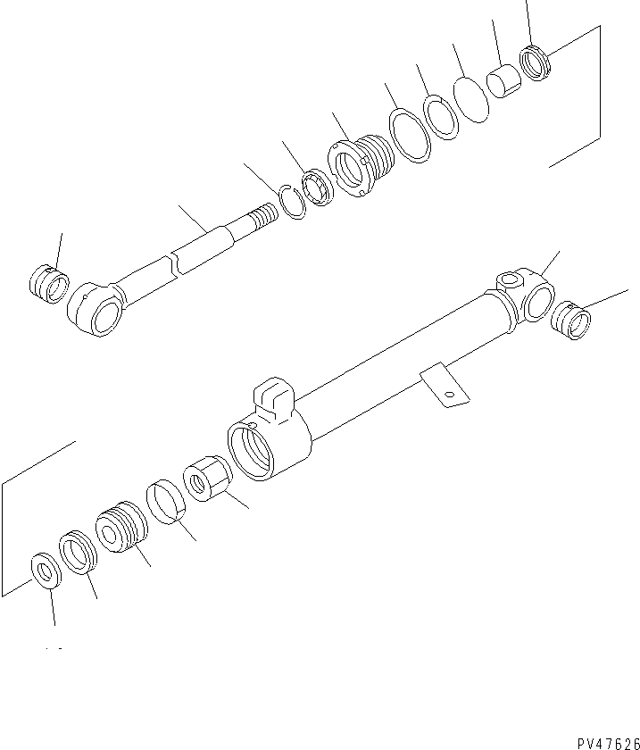Wheel Loaders Komatsu / WA100-3A-SN S/N 53001-UP(wa100-4r) / STEERING CYLINDER(#53001-55000)(420100 : Y1622-01A0)