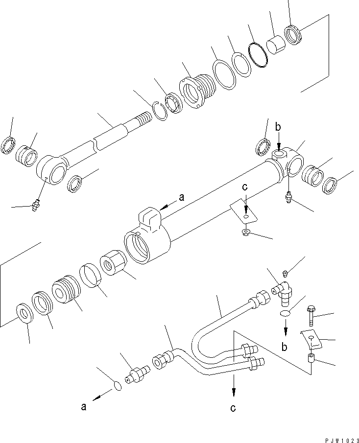 Wheel Loaders Komatsu / WA100-3A-SN S/N 53001-UP(wa100-4r) / STEERING CYLINDER(#55001-55284)(420110 : Y1622-01A0A)