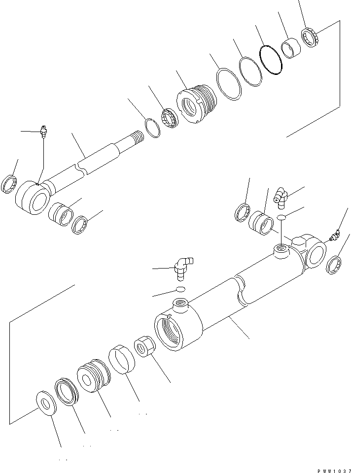 Wheel Loaders Komatsu / WA100-3A-SN S/N 53001-UP(wa100-4r) / SLIDE CYLINDER (FOR MULTI BLADE SLIDE TYPE)(#55001-)(420240 : Y1625-51A0A)