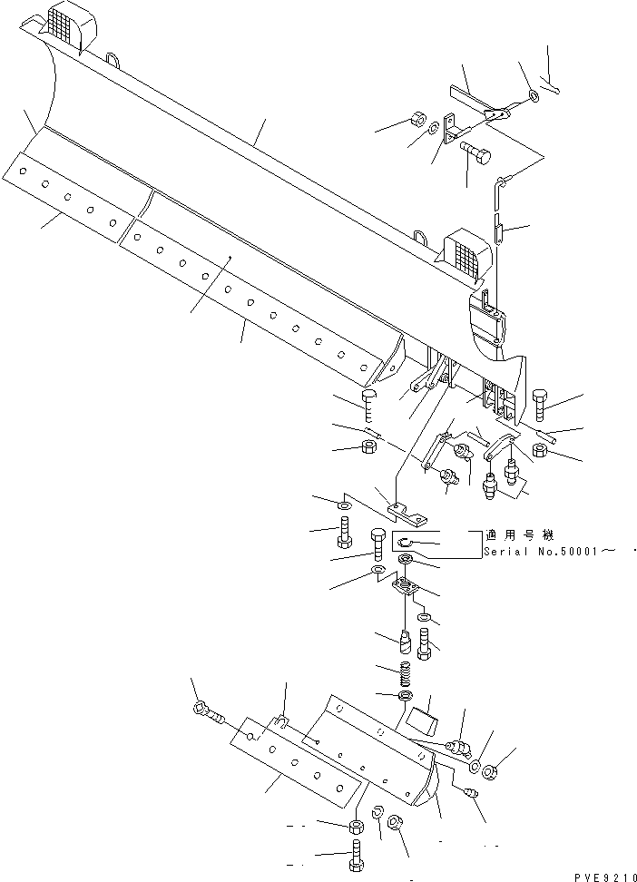 Wheel Loaders Komatsu / WA100-3A-SW S/N 50001-52999(wa100-6r) / PITCH AND ANGLE SNOW PLOW (WITH SHOCK CANCEL BLADE) (1/3) (BLADE)(#50001-)(180070 : 8031)