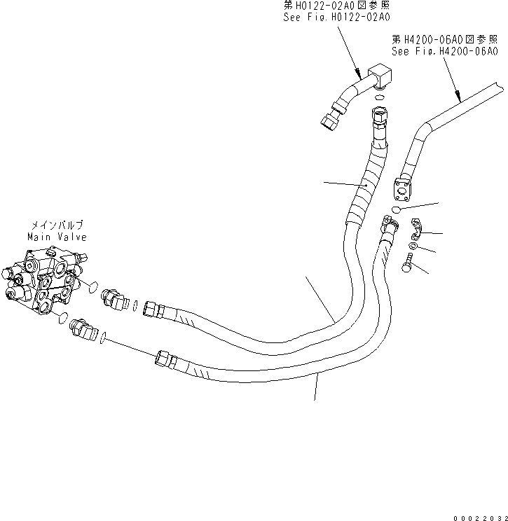 Wheel Loaders Komatsu / WA100-5-SN S/N 70001-UP(wa100-ar) / HYDRAULIC PIPING(180120 : H4200-01A0)