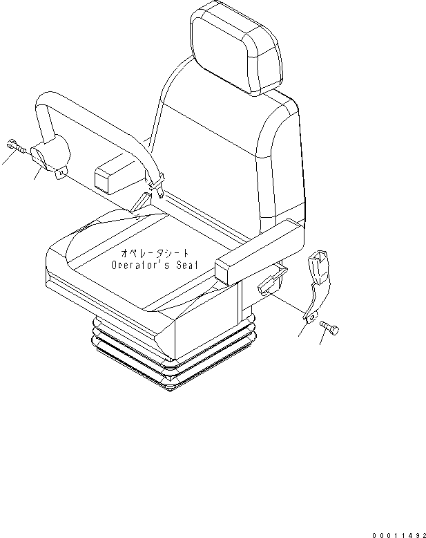 Wheel Loaders Komatsu / WA100-5-SN S/N 70001-UP(wa100-ar) / SEAT BELT (50 MM) (KAB)(240050 : K0160-01A0)