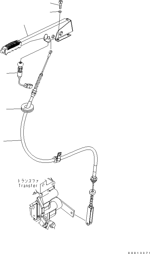 Wheel Loaders Komatsu / WA100-5-SN S/N 70001-UP(wa100-ar) / FLOOR (PARKING BRAKE)(240090 : K0210-01A0)