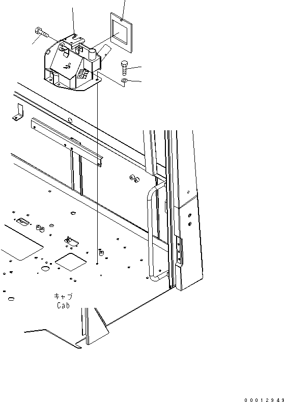 Wheel Loaders Komatsu / WA100-5-SN S/N 70001-UP(wa100-ar) / FLOOR (CONSOLE BOX) (L.H.) (FOR 2-PERSONS CAB)(240160 : K0210-07B0)