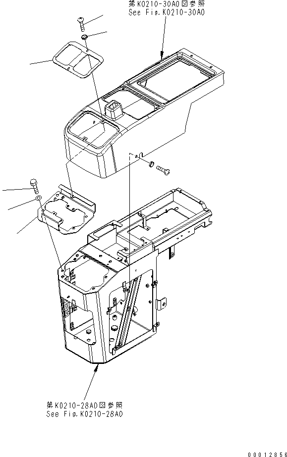 Wheel Loaders Komatsu / WA100-5-SN S/N 70001-UP(wa100-ar) / FLOOR (COVER R.H.) (FOR 2-PERSONS CAB)(240170 : K0210-08B0)