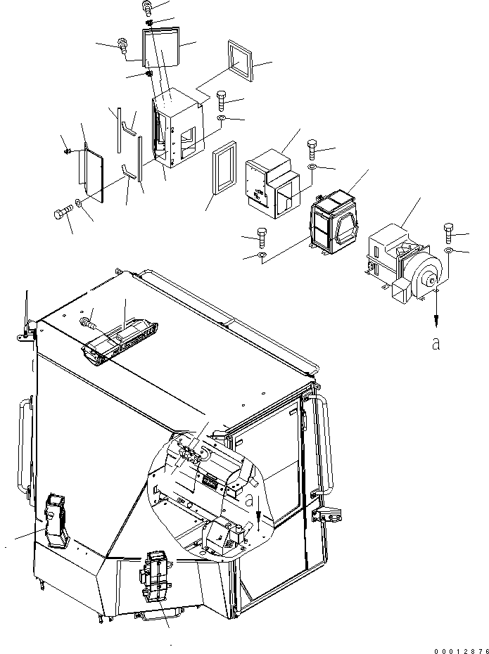 Wheel Loaders Komatsu / WA100-5-SN S/N 70001-UP(wa100-ar) / FLOOR (HEATER) (FOR 2-PERSONS CAB)(240190 : K0210-09B1)