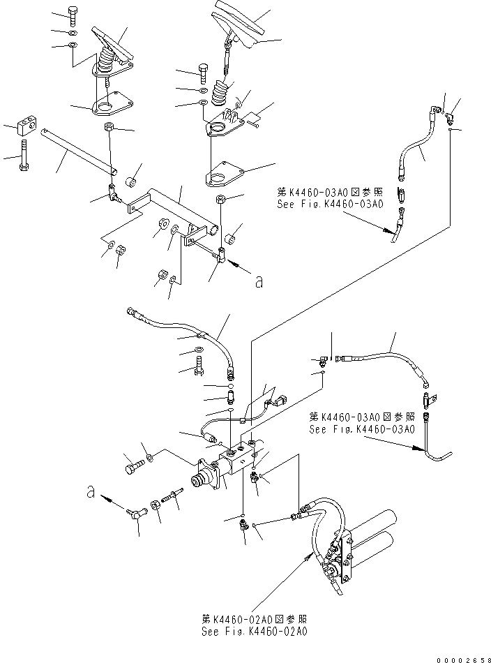 Wheel Loaders Komatsu / WA100-5-SN S/N 70001-UP(wa100-ar) / FLOOR (BRAKE CONTROL)(240220 : K0210-12A0)