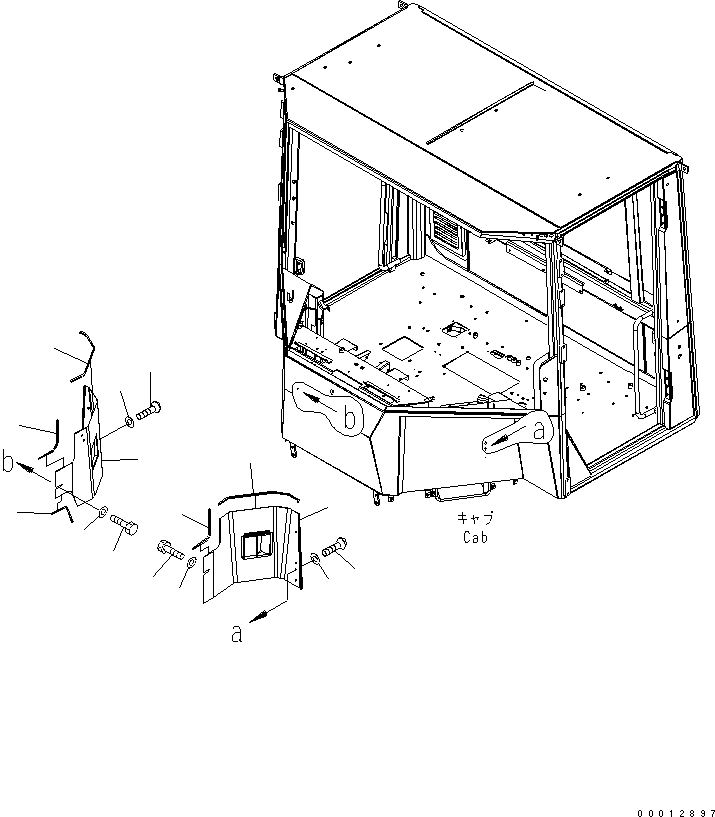 Wheel Loaders Komatsu / WA100-5-SN S/N 70001-UP(wa100-ar) / 2-PERSONS CAB (ANTENNA¤ SPEAKER)(240660 : K0210-80B0)