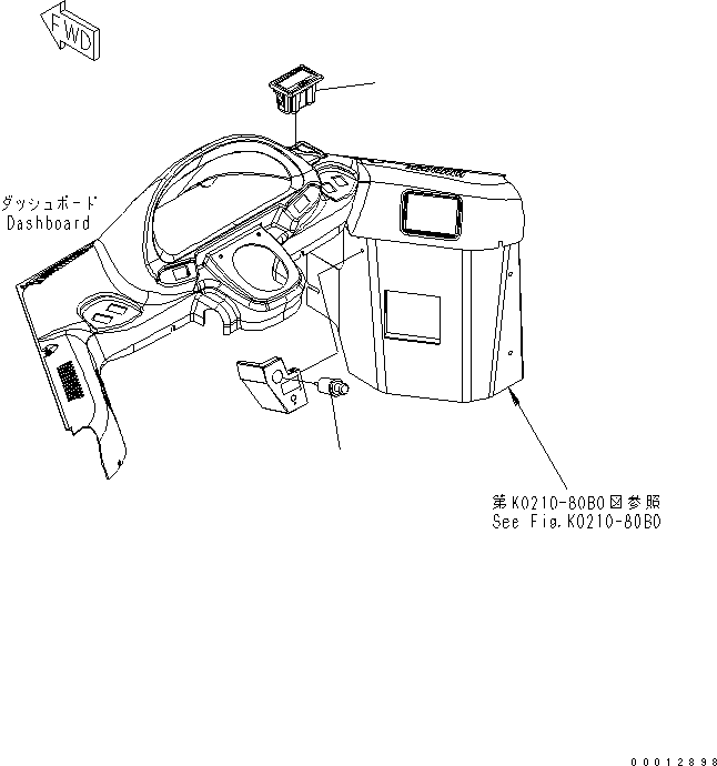 Wheel Loaders Komatsu / WA100-5-SN S/N 70001-UP(wa100-ar) / 2-PERSONS CAB (CIGARETTE LIGHTER)(240670 : K0210-81B0)