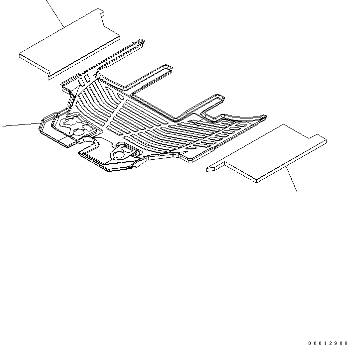 Wheel Loaders Komatsu / WA100-5-SN S/N 70001-UP(wa100-ar) / FLOOR MAT (FOR 2-PERSONS CAB AND TACHOGRAPH)(240690 : K0310-01A2)