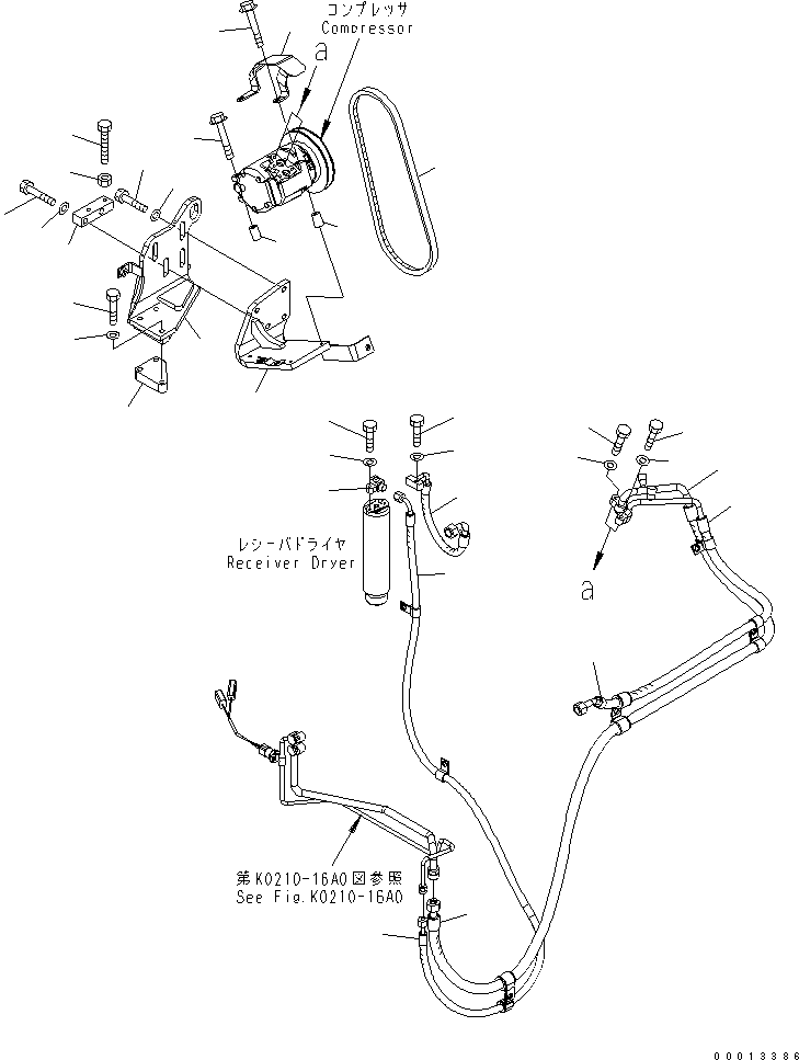 Wheel Loaders Komatsu / WA100-5-SN S/N 70001-UP(wa100-ar) / AIR CONDITIONER (MOUNTING AND PIPING)(240720 : K0711-01A0)
