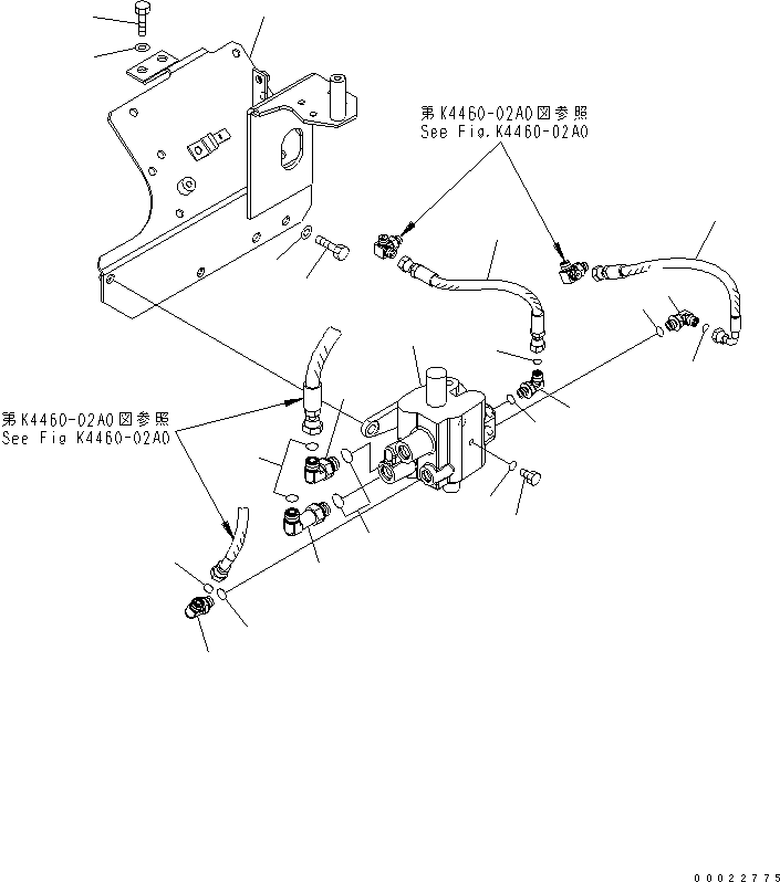 Wheel Loaders Komatsu / WA100-5-SN S/N 70001-UP(wa100-ar) / BRAKE CONTROL (CHARGE VALVE)(240820 : K4460-01A0)