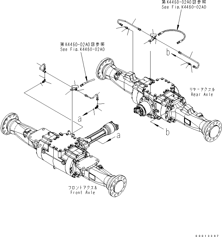 Wheel Loaders Komatsu / WA100-5-SN S/N 70001-UP(wa100-ar) / BRAKE PIPING(240860 : K4470-01A0)