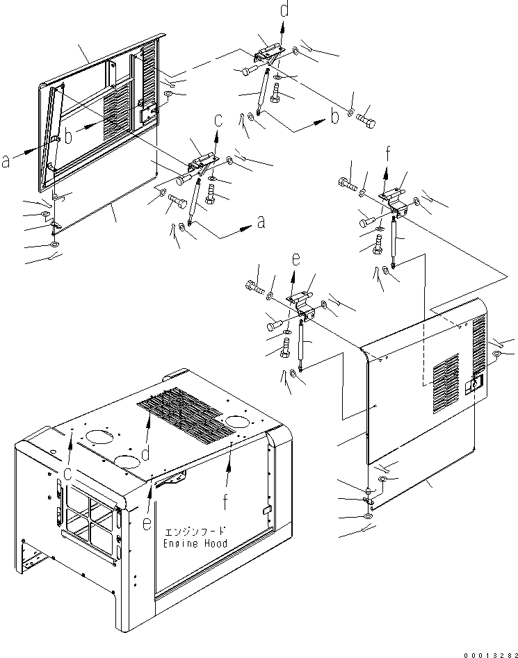 Wheel Loaders Komatsu / WA100-5-SN S/N 70001-UP(wa100-ar) / HOOD (DOOR)(270030 : M4100-03A0)