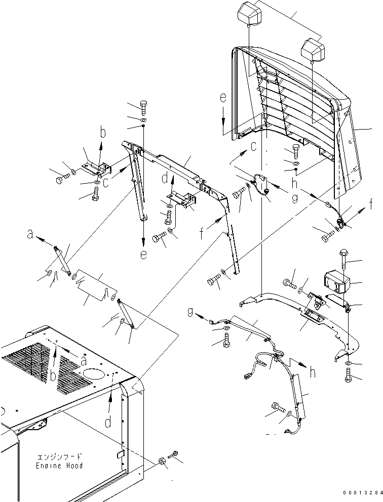 Wheel Loaders Komatsu / WA100-5-SN S/N 70001-UP(wa100-ar) / HOOD (RADIATOR GUARD)(270050 : M4100-04A0)