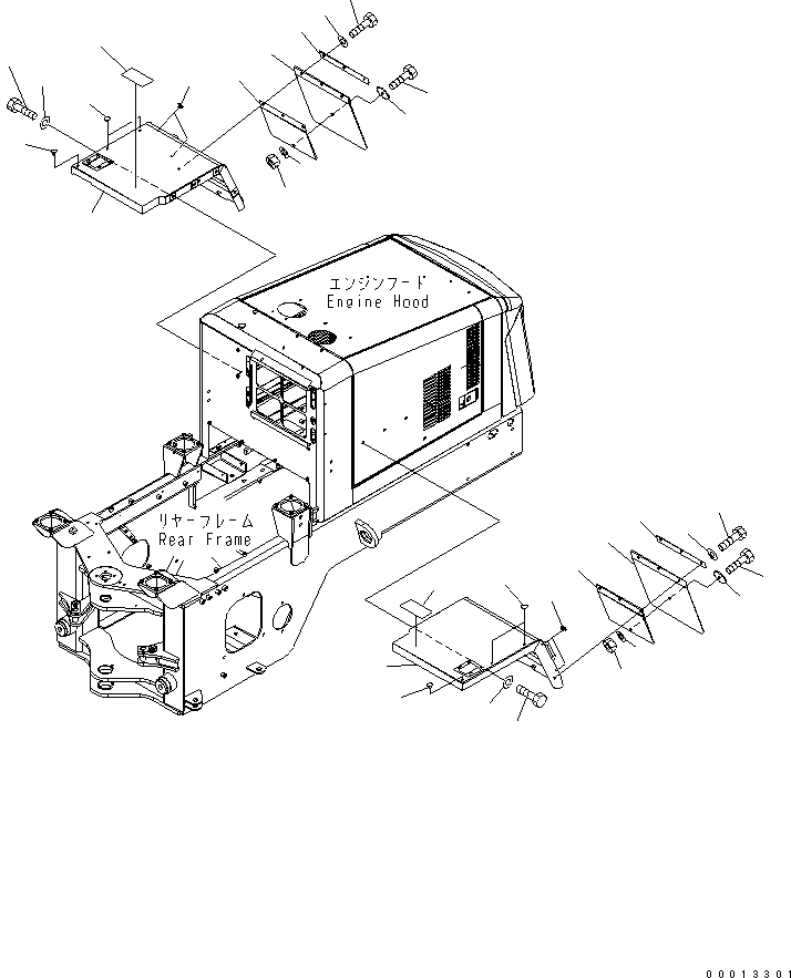 Wheel Loaders Komatsu / WA100-5-SN S/N 70001-UP(wa100-ar) / REAR FENDER (SHEET) (WITH FULL FENDER)(270220 : M4200-02A1)