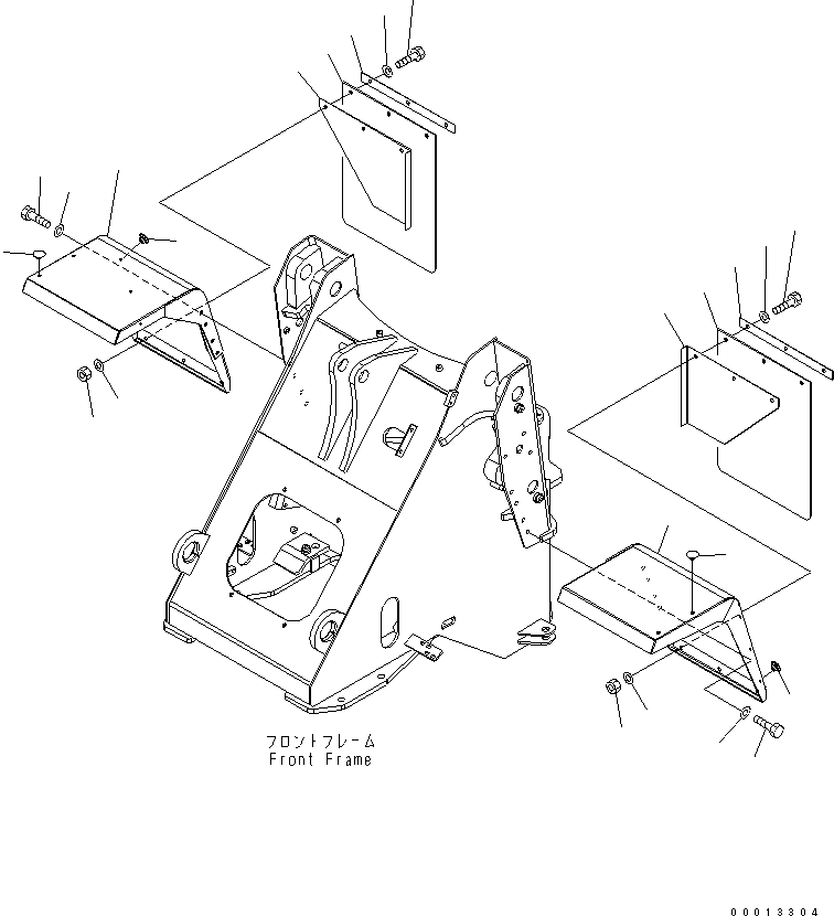 Wheel Loaders Komatsu / WA100-5-SN S/N 70001-UP(wa100-ar) / FRONT FENDER (FOR WIDE FENDER)(270250 : M4210-01A1)