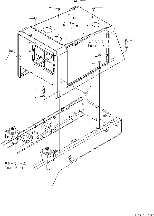 Wheel Loaders Komatsu / WA100-5-SS S/N 70001-UP(wa100-cr) / HOOD MOUTING (SUPPER SILENT SPEC.)(270070 : M4100-07A3)