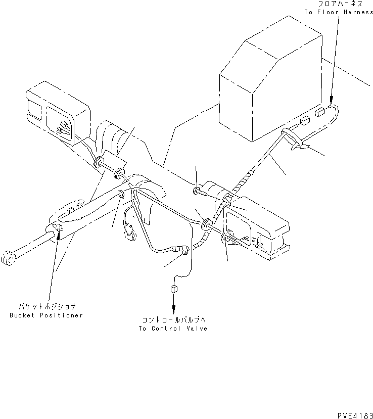 Wheel Loaders Komatsu / WA100M-3 S/N 10001-UP (Cab Spec.)(wa100m-c) / WIRING HARNESS (FRONT FRAME LINE)(#10001-11500)(120050 : E0200-01A0)