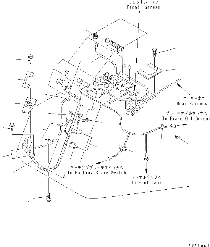 Wheel Loaders Komatsu / WA100M-3 S/N 10001-UP (Cab Spec.)(wa100m-c) / WIRING HARNESS (FLOOR LINE)(#10001-11122)(120070 : E0200-02A0)