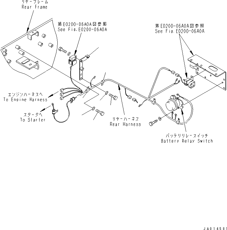 Wheel Loaders Komatsu / WA100M-3 S/N 10001-UP (Cab Spec.)(wa100m-c) / WIRING HARNESS (REAR LINE)(#11527-)(120130 : E0200-05A0B)