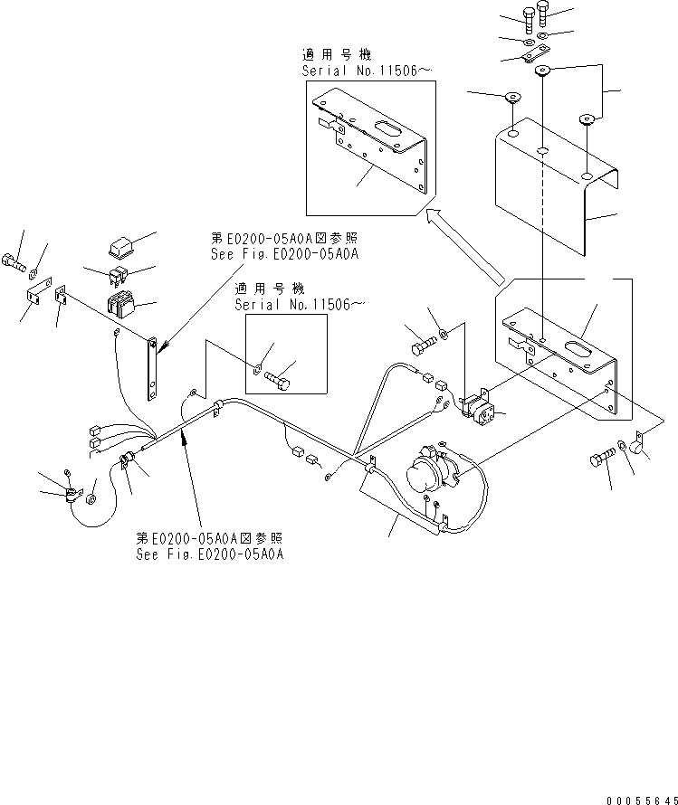 Wheel Loaders Komatsu / WA100M-3 S/N 10001-UP (Cab Spec.)(wa100m-c) / WIRING HARNESS (SLOW BLOW FUSE AND MOUNTING PARTS)(#11501-11507)(120150 : E0200-06A0A)