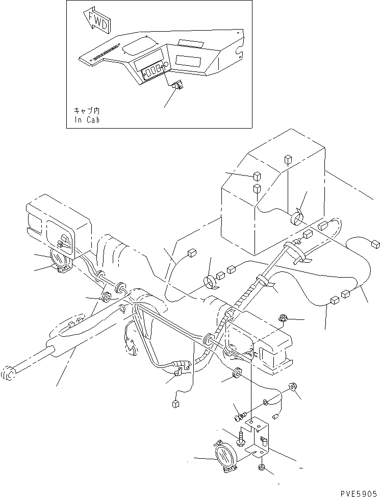 Wheel Loaders Komatsu / WA100M-3 S/N 10001-UP (Cab Spec.)(wa100m-c) / FOG LAMP(#10001-11122)(120300 : E0360-01A0)
