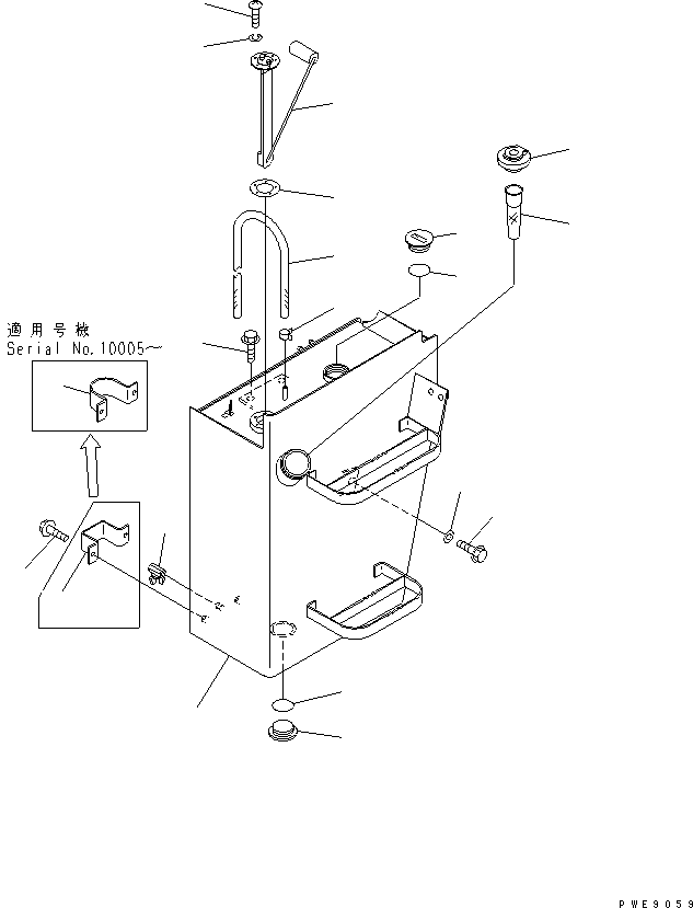 Wheel Loaders Komatsu / WA100M-3-CB S/N 10001-UP(wa100m0r) / FUEL TANK(#10001-11000)(090010 : D0100-01A0)