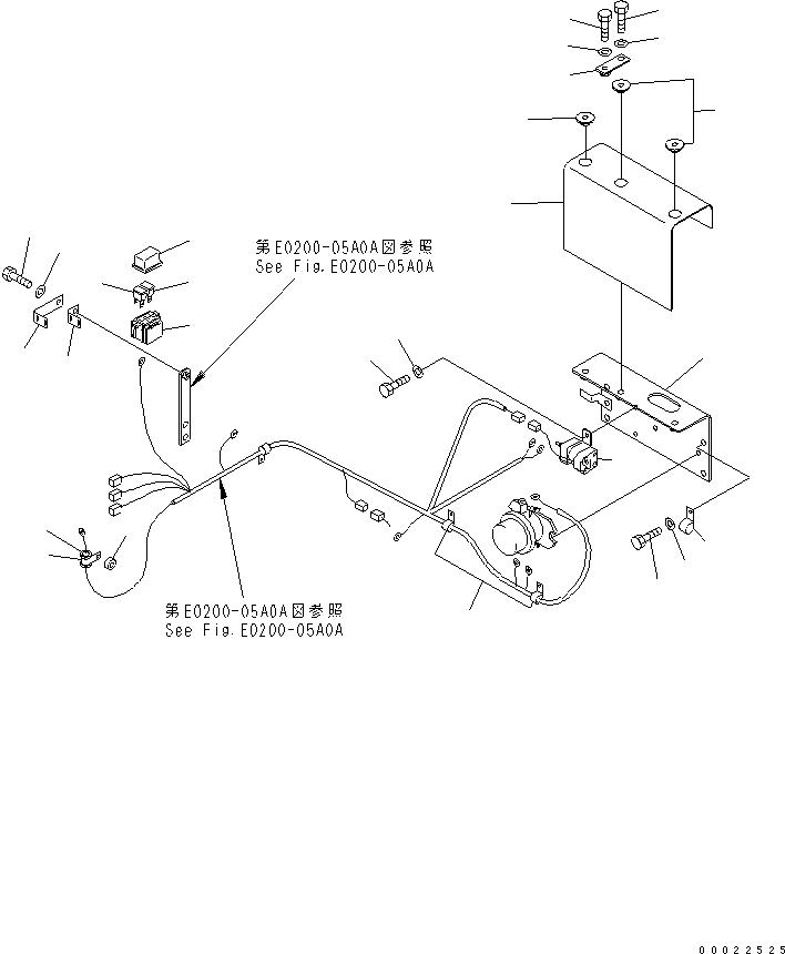 Wheel Loaders Komatsu / WA100M-3-CB S/N 10001-UP(wa100m0r) / WIRING HARNESS (SLOW BLOW FUSE AND MOUNTING PARTS)(#11501-)(120140 : E0200-06A0A)